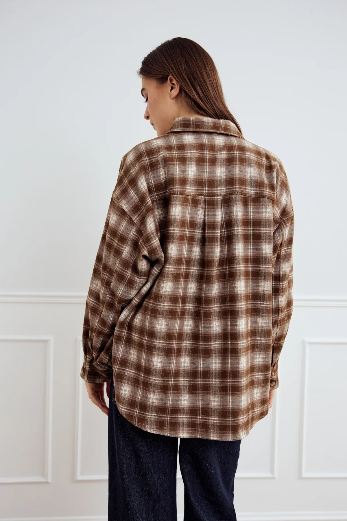 Noella Lisa Shirt Celestin Brown Check - Image 3