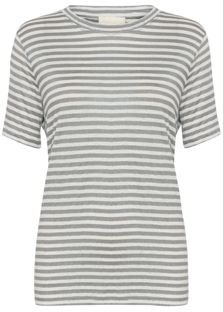 My Essential Wardrobe LisaMW Striped Tee Frost Gray Striped - Image 6