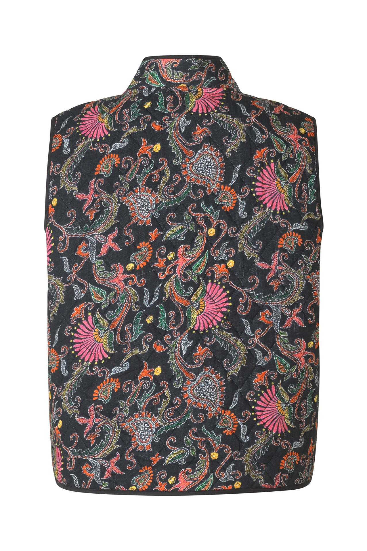 Lollys Laundry CairoLL Quilted Vest 74 Flower Print (sort) - Image 4