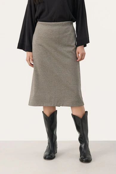Part Two LorinnePW Skirt Brown Check - Image 2