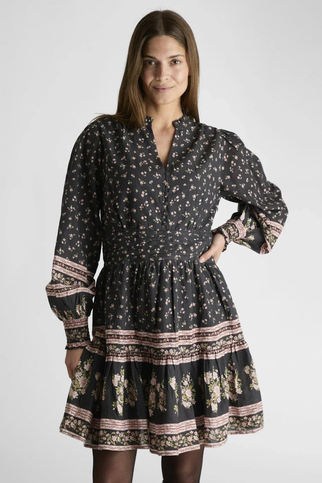 Neo Noir Malti Mini Border Dress black - Image 3