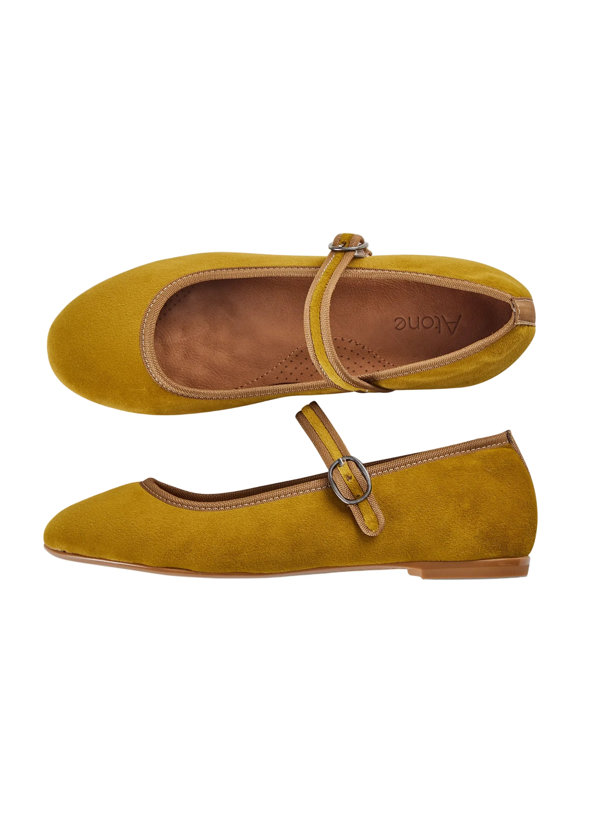 Atone Mary Jane Ballerina Mustard - Image 3