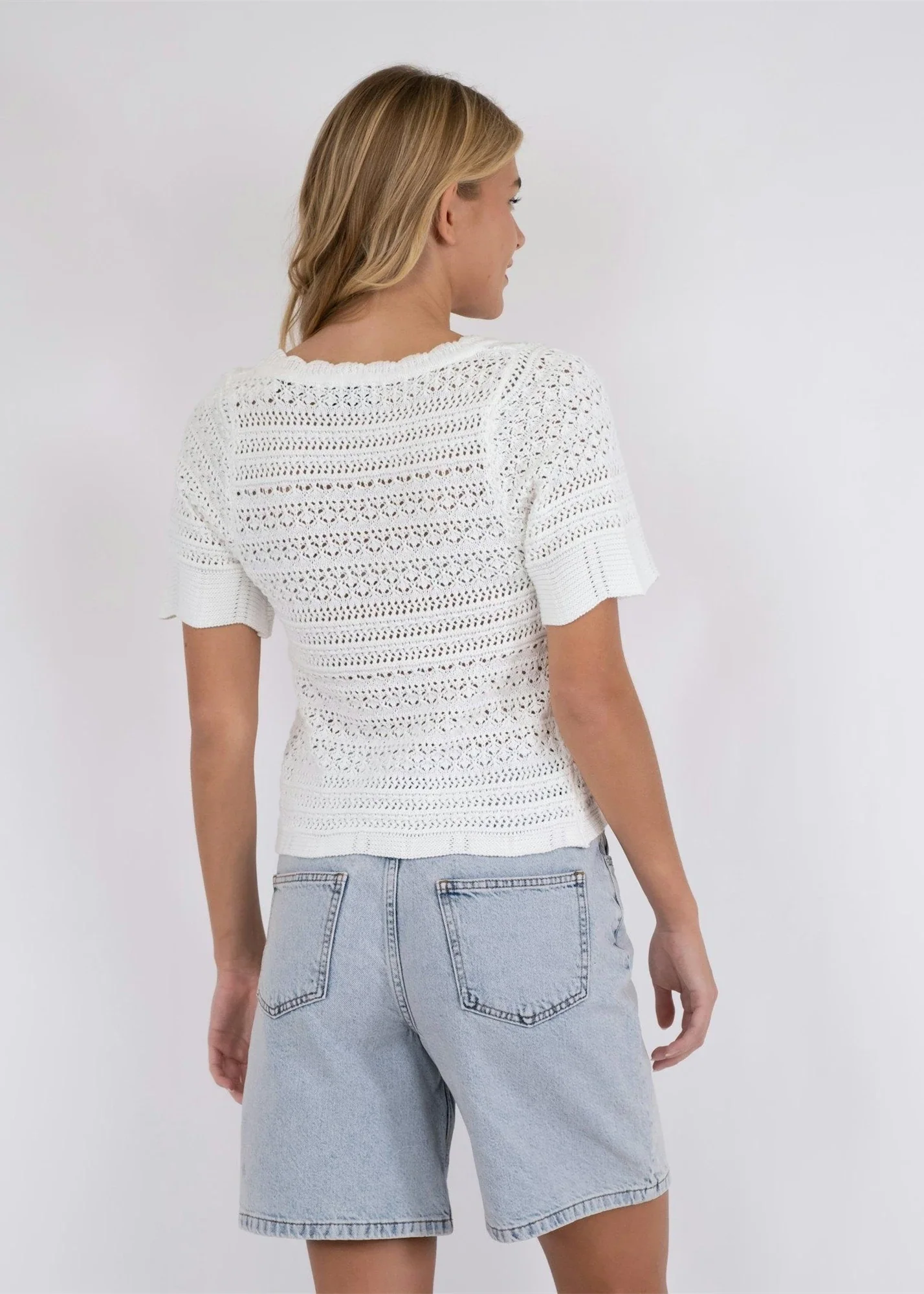 Neo Noir Meiko Knit Blouse off white - Image 5