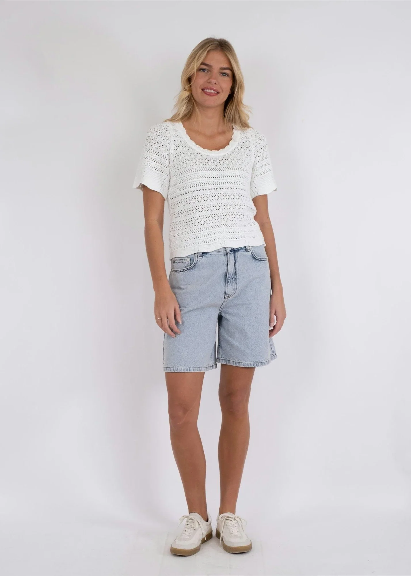 Neo Noir Meiko Knit Blouse off white - Image 6