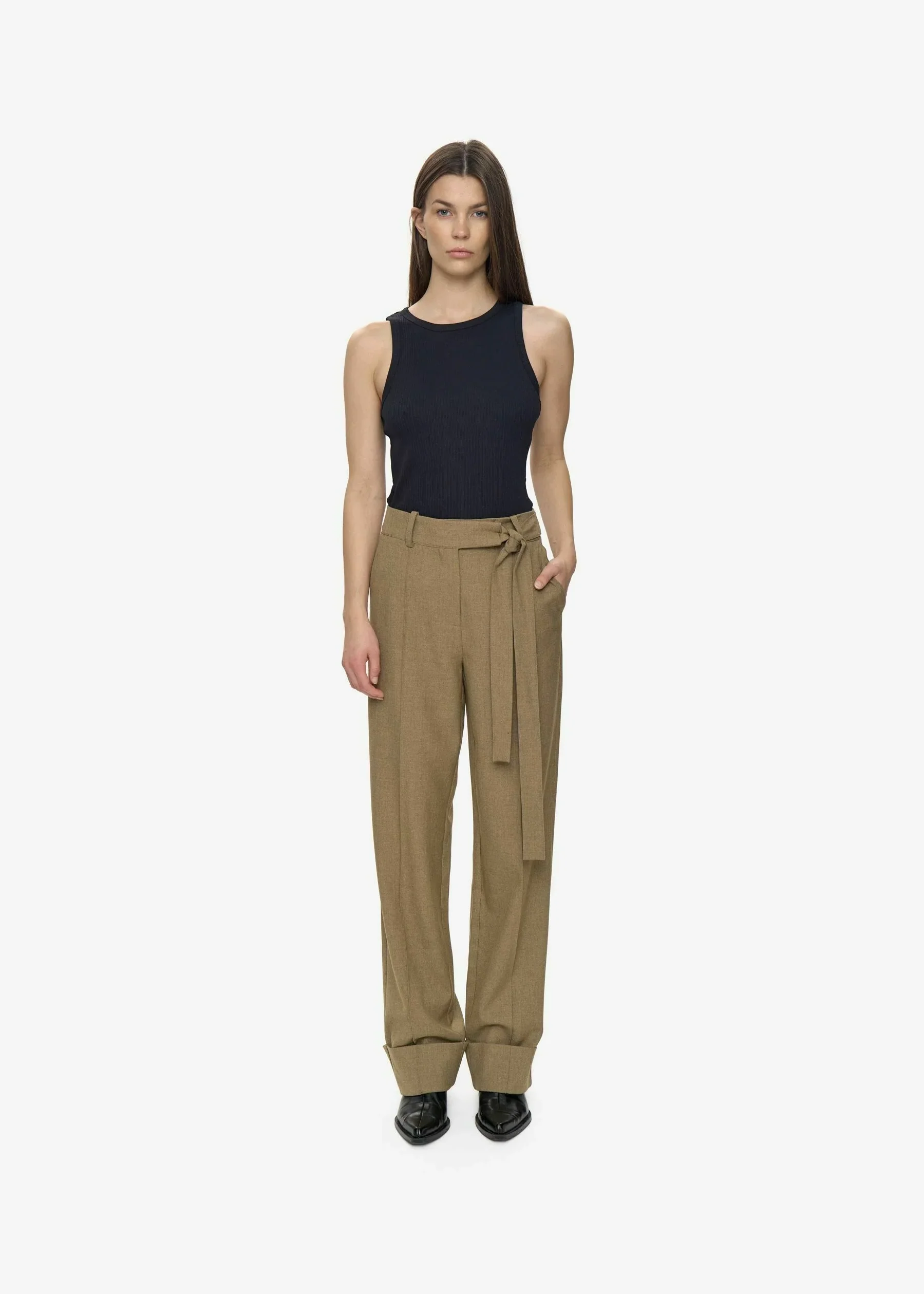 Minimum Miranda Pants Greige Melange - Image 2