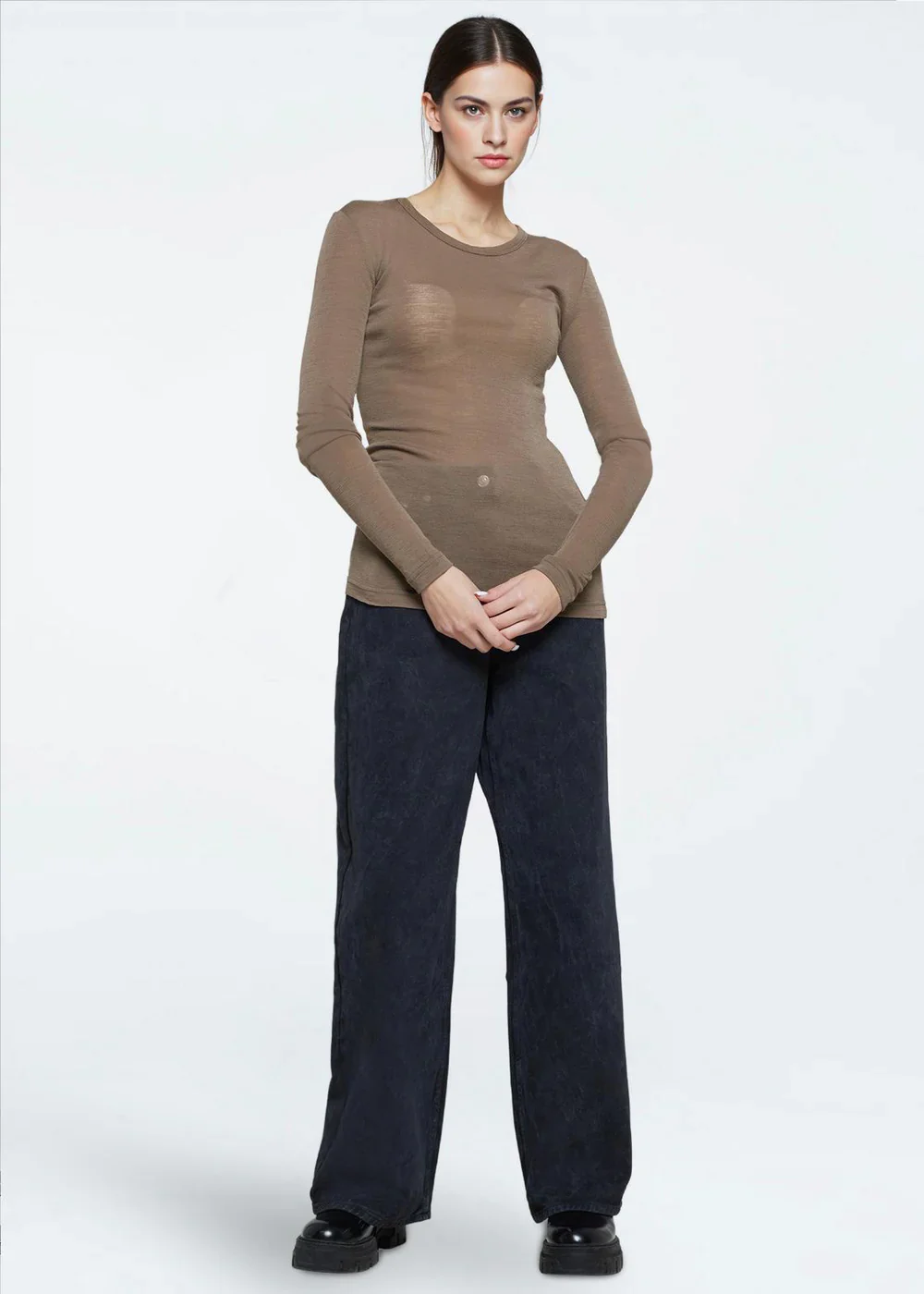 Minimum Natashas merino crewnneck Shitake - Image 4