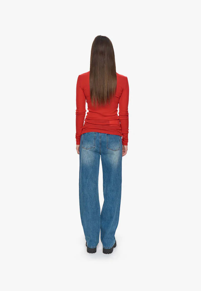 Minimum Pernilles Turtleneck Goji Berry (Rød) - Image 3