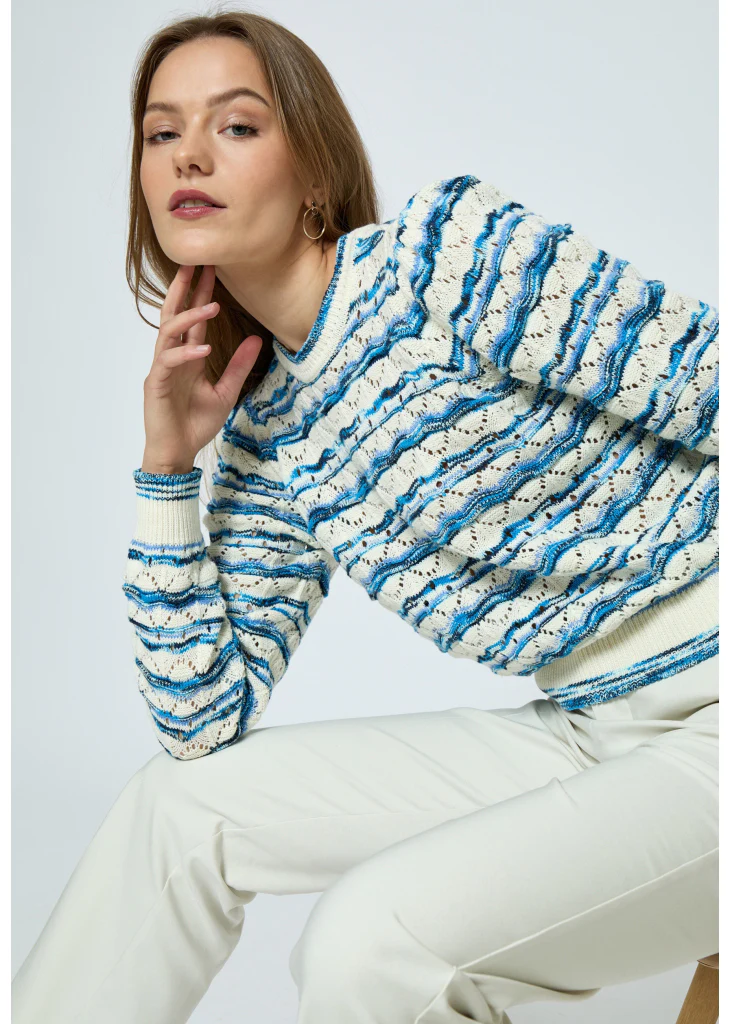 Minus MSKalima Round neck pullover blue bonnet - Image 3