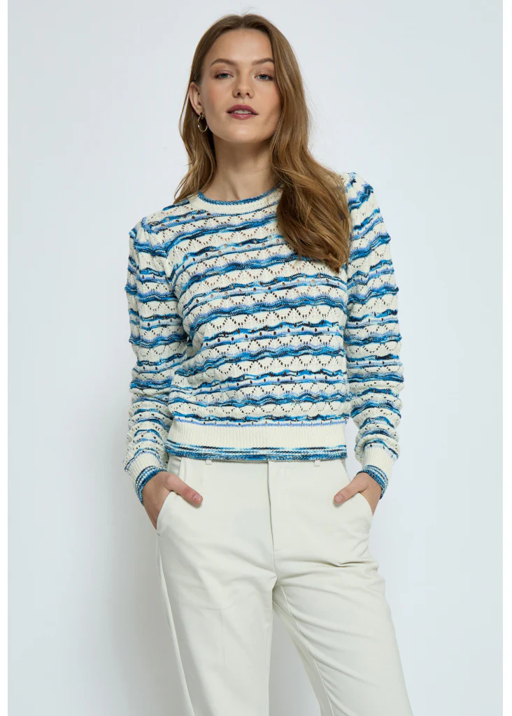 Minus MSKalima Round neck pullover blue bonnet - Image 4