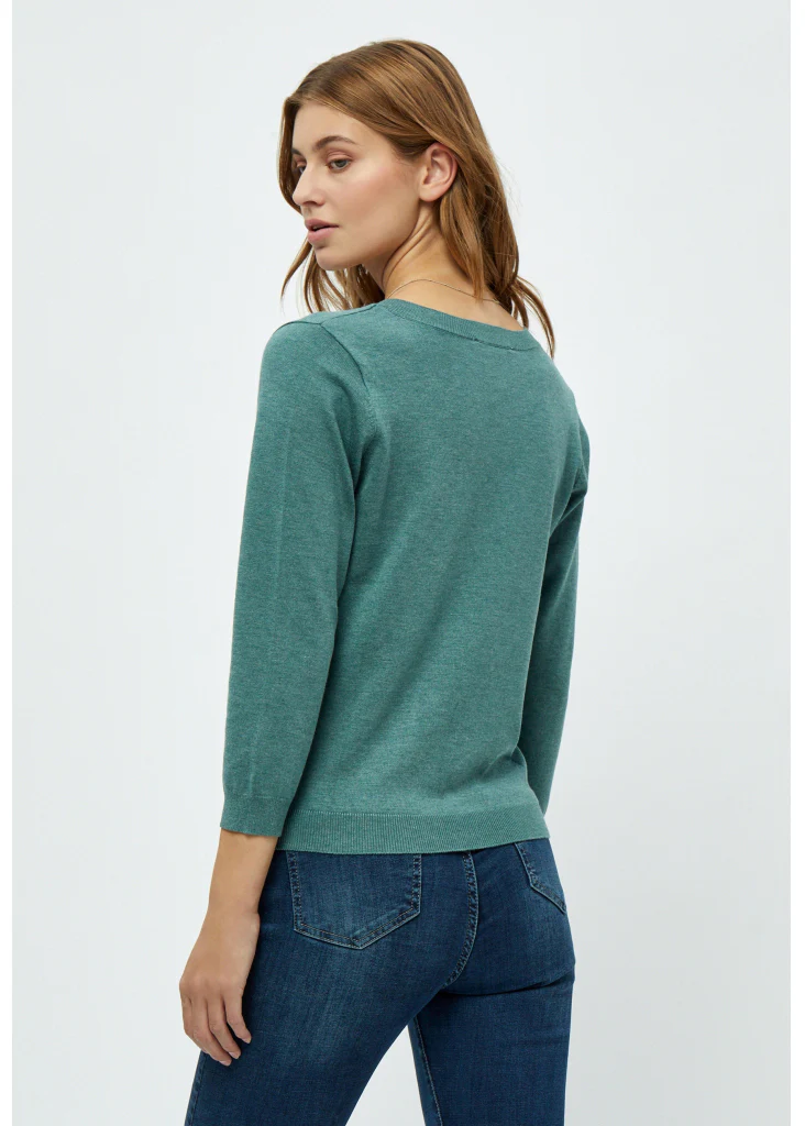 Minus MSMilla 3/4 Sleeve Knit Pullover Sea Mist Melange - Image 5