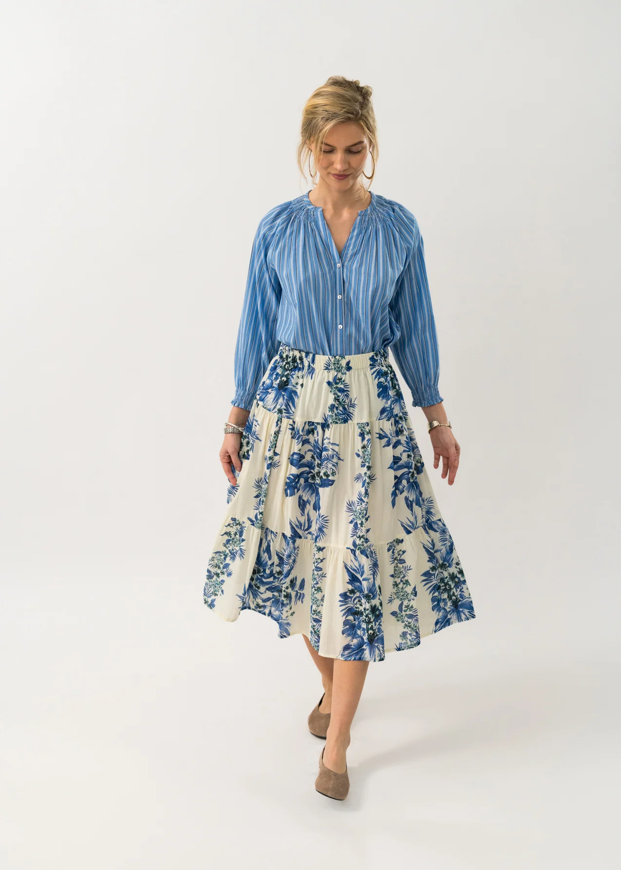 Lollys Laundry MorningLL Midi Skirt 20 Blue - Image 6