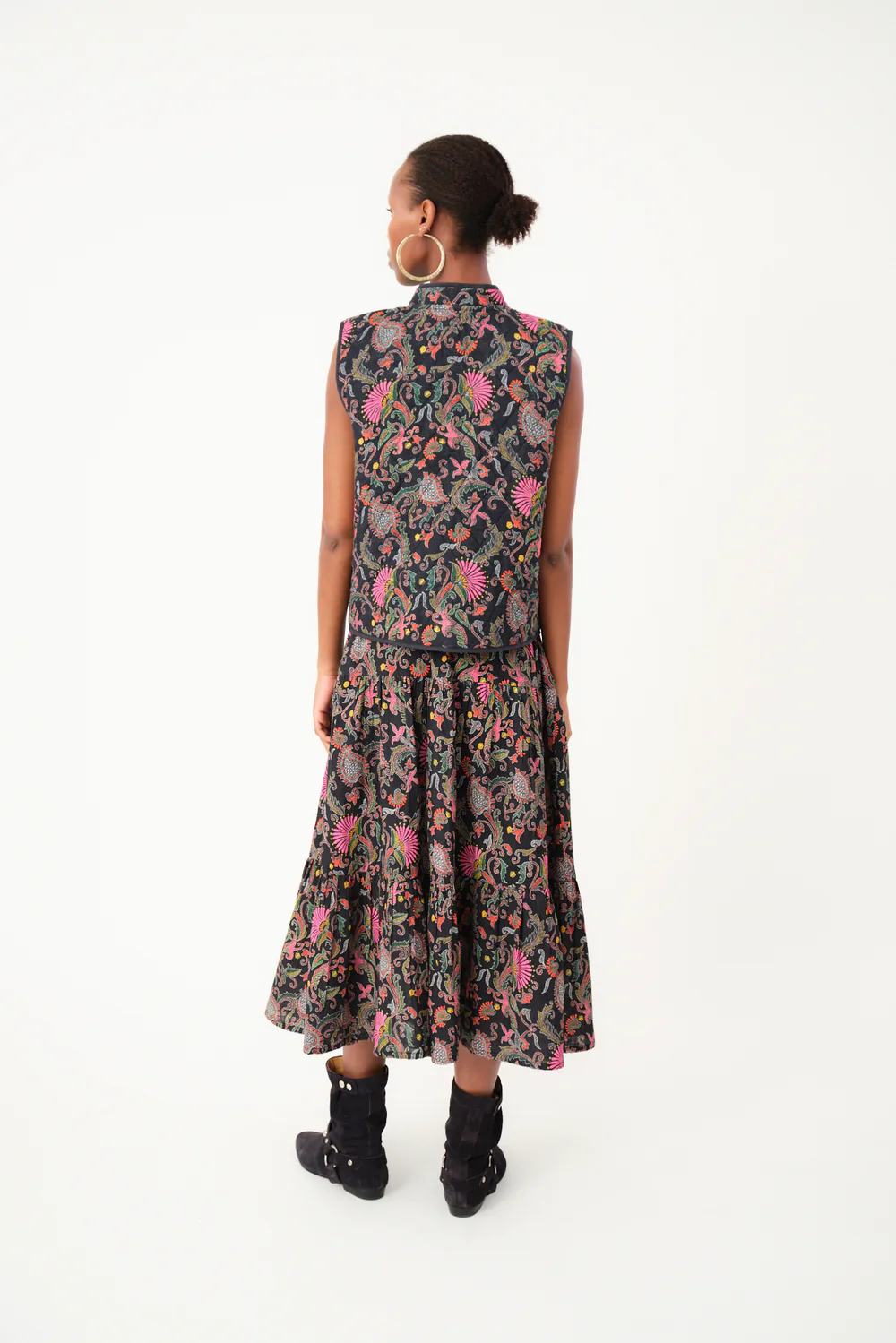 Lollys Laundry MorningLL Midi Skirt Flower Print - Image 3