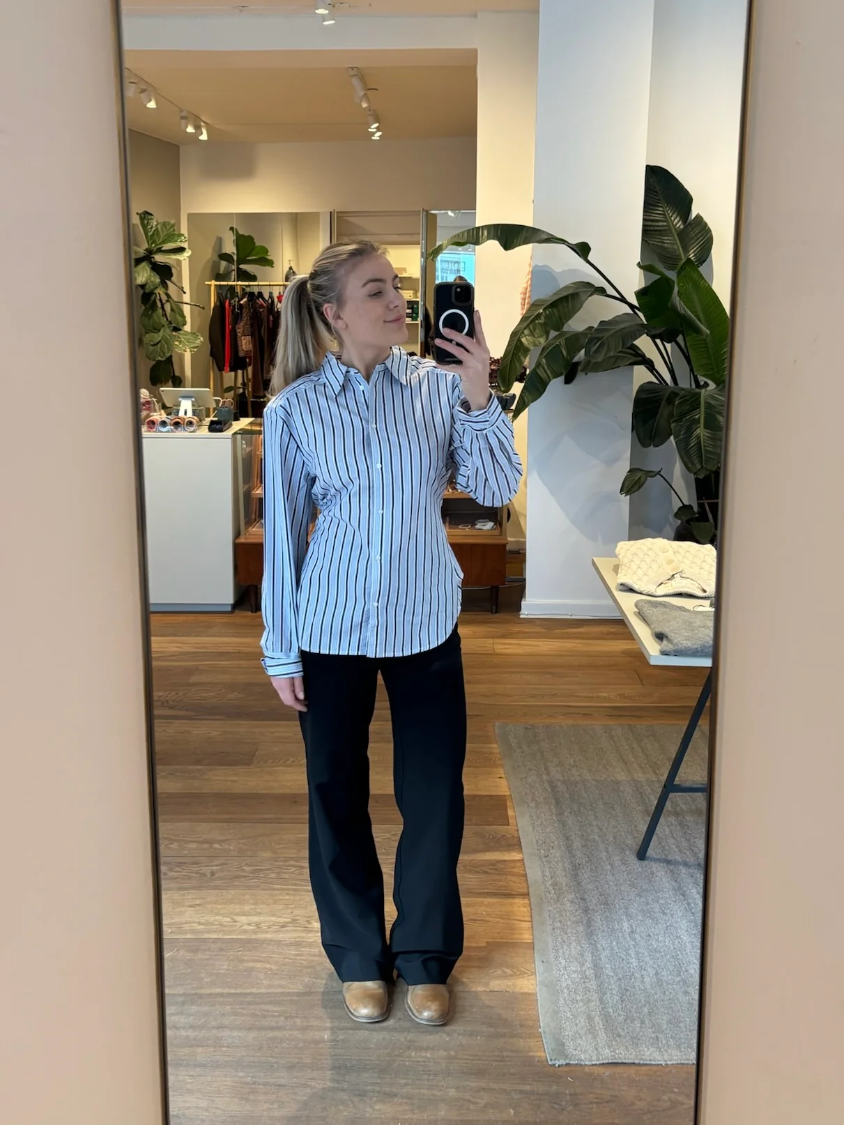 Minus MSJenni Shirt 2994S Sky Captain Stripe - Image 3