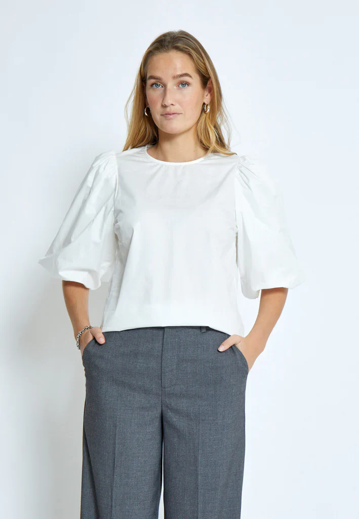 Minus MSJoa Short Sleeve Blouse Cloud Dancer - Image 4