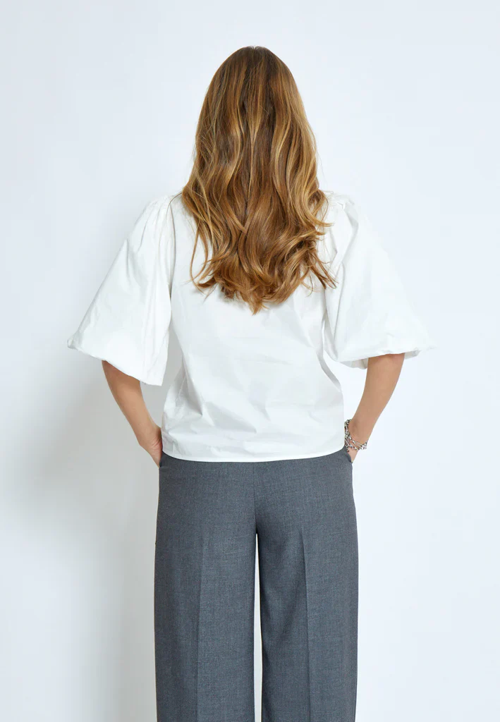 Minus MSJoa Short Sleeve Blouse Cloud Dancer - Image 5