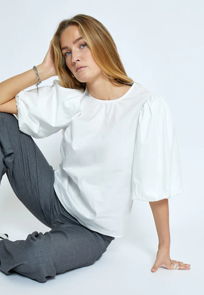 Minus MSJoa Short Sleeve Blouse Cloud Dancer - Image 8
