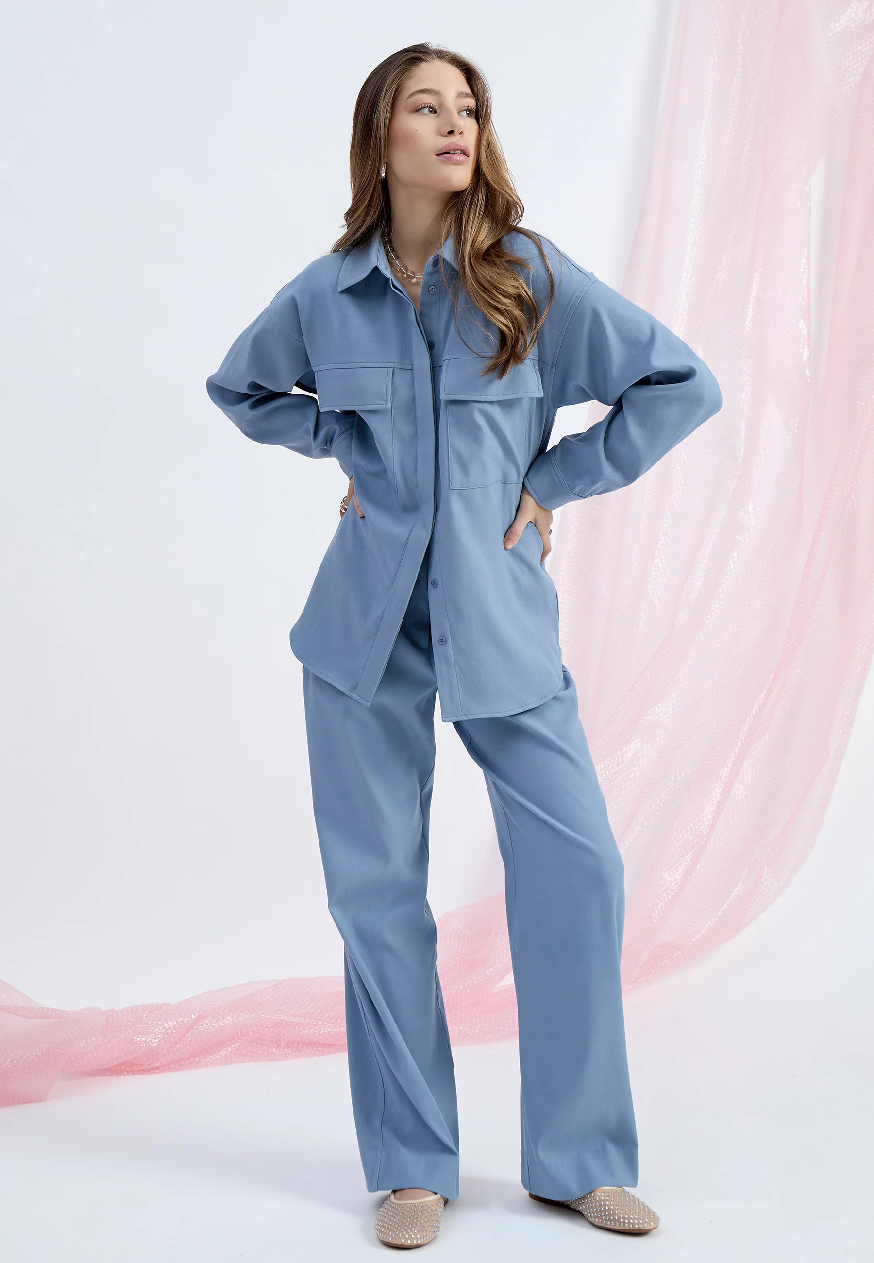 Minus MSLivina Straight Leg Pant 1043 Citadel Blue - Image 3