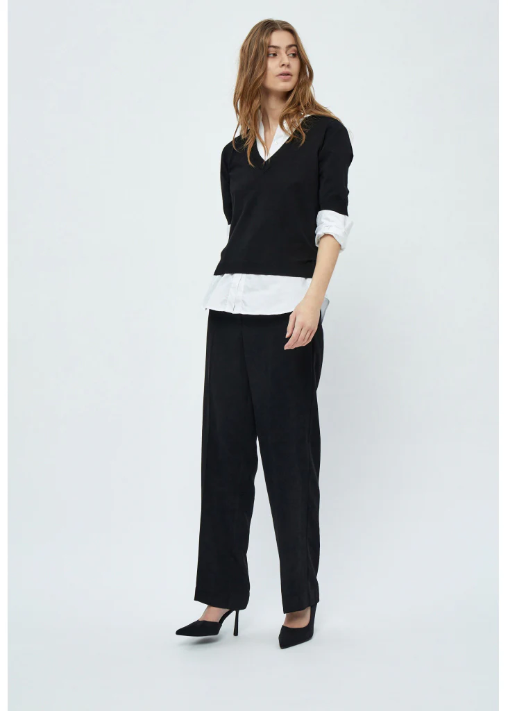 MSMilla V-Neck Knit Tee black - Image 2