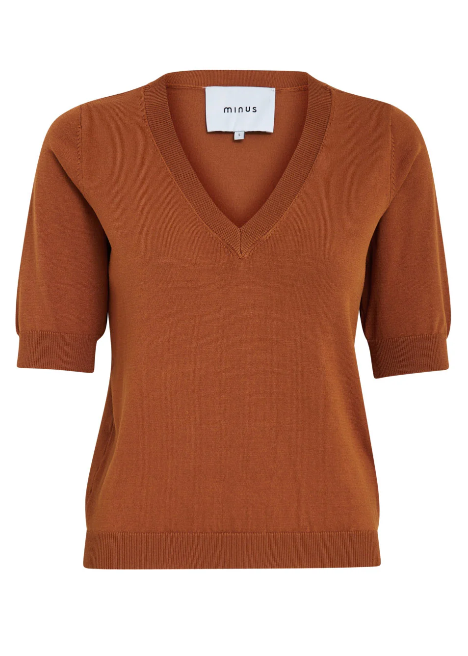 MSMilla V-Neck Knit Tee Desert Sand - Image 5