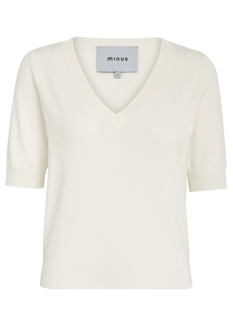 MSMilla V-Neck Knit Tee white - Image 2