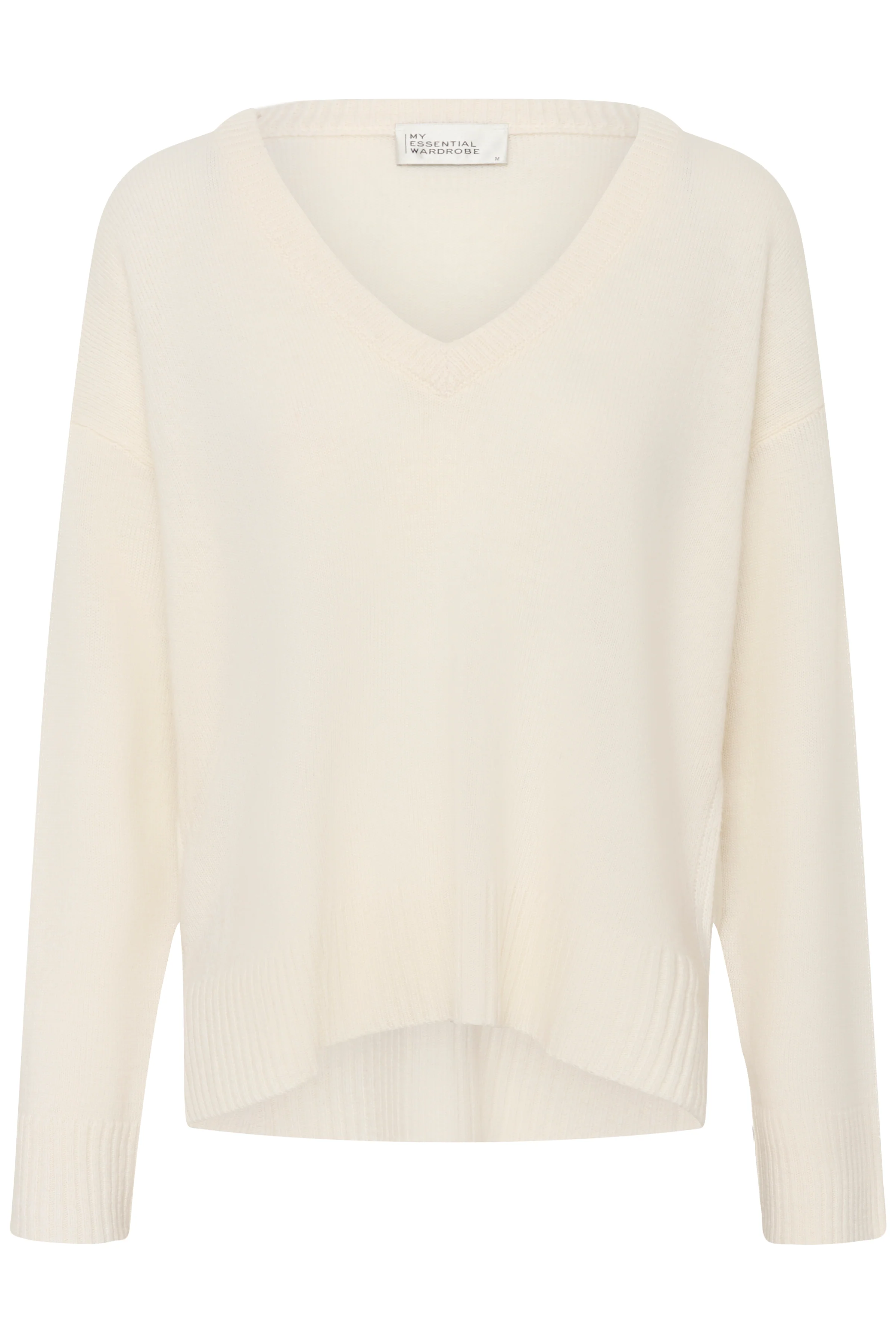 My Essential Wardrobe MWHuxi V-Neck Knit Pullover off-white - Image 5