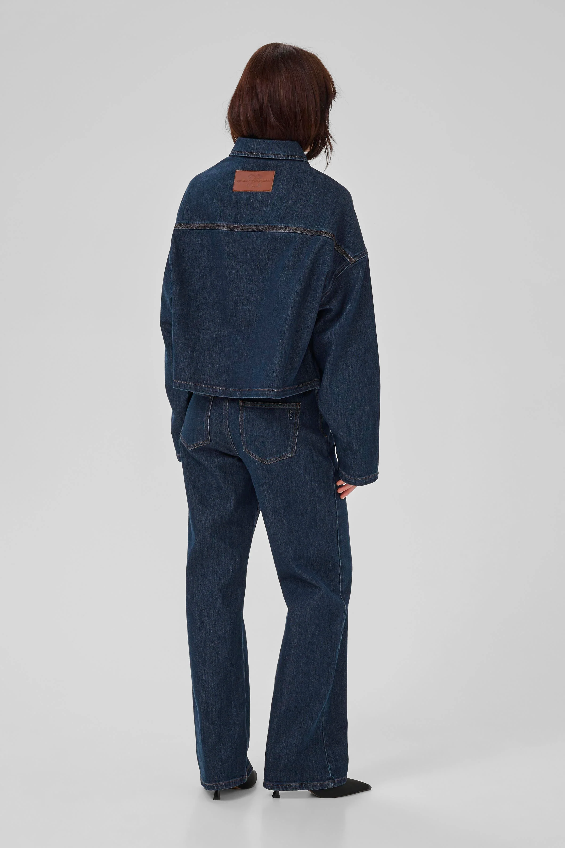 My Essential Wardrobe MWMalle 139 Deco Denim Jacket Dark Blue - Image 4