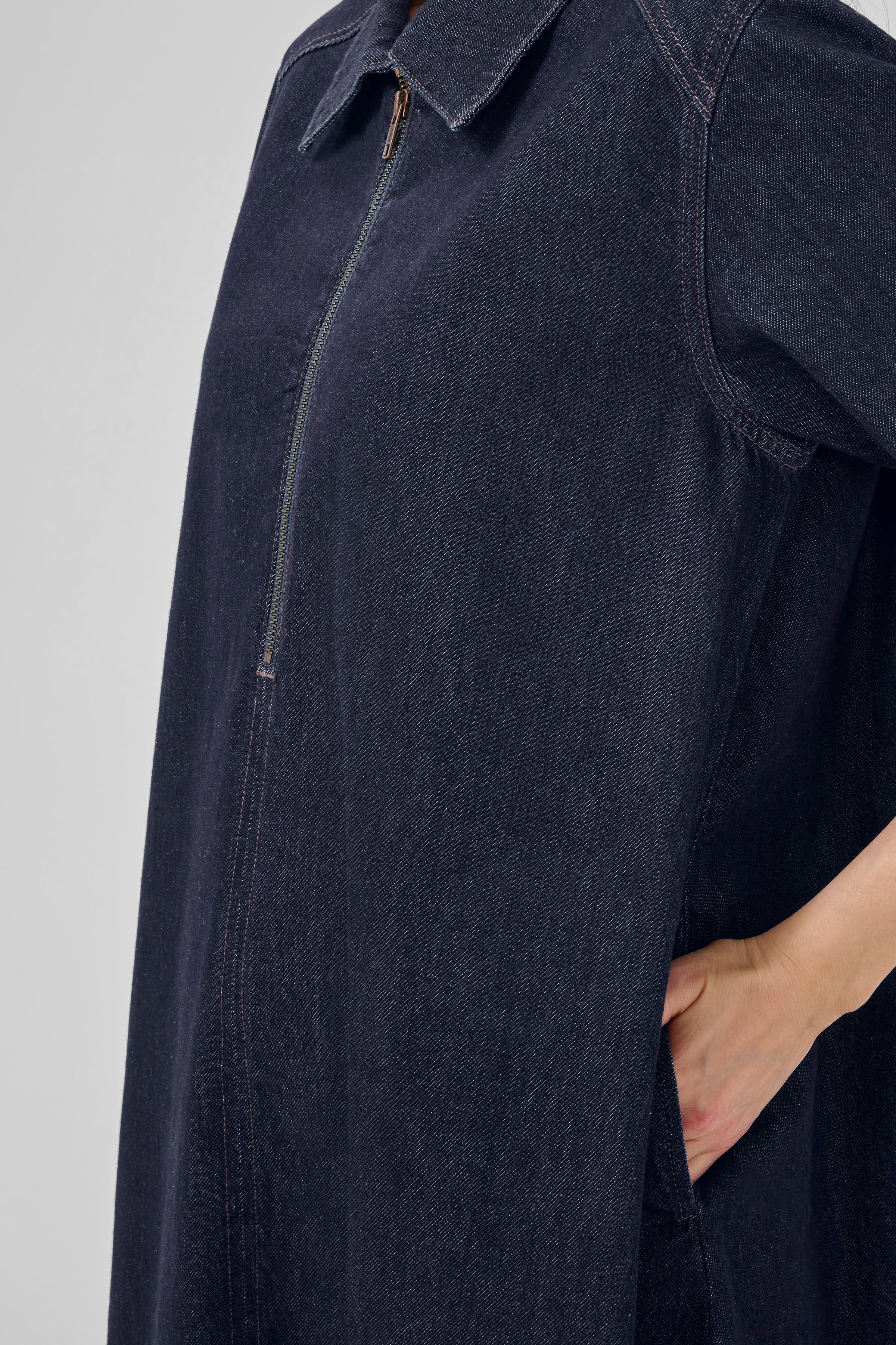 My Essential Wardrobe MWMalo 181 Short ZipDress Dark Blue Un-Wash - Image 5
