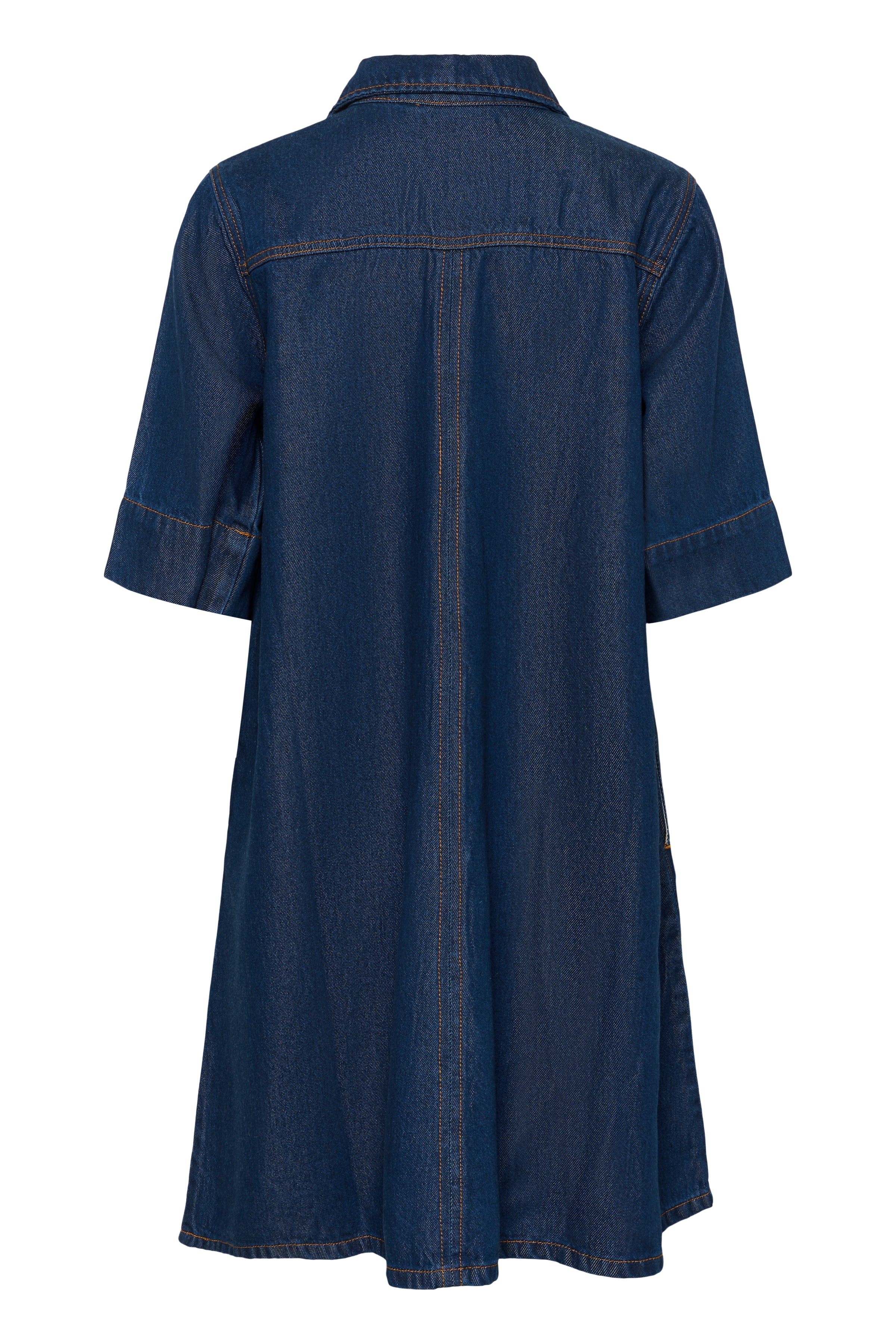 My Essential Wardrobe MWMalo 181 Short ZipDress Dark Blue Un-Wash - Image 7