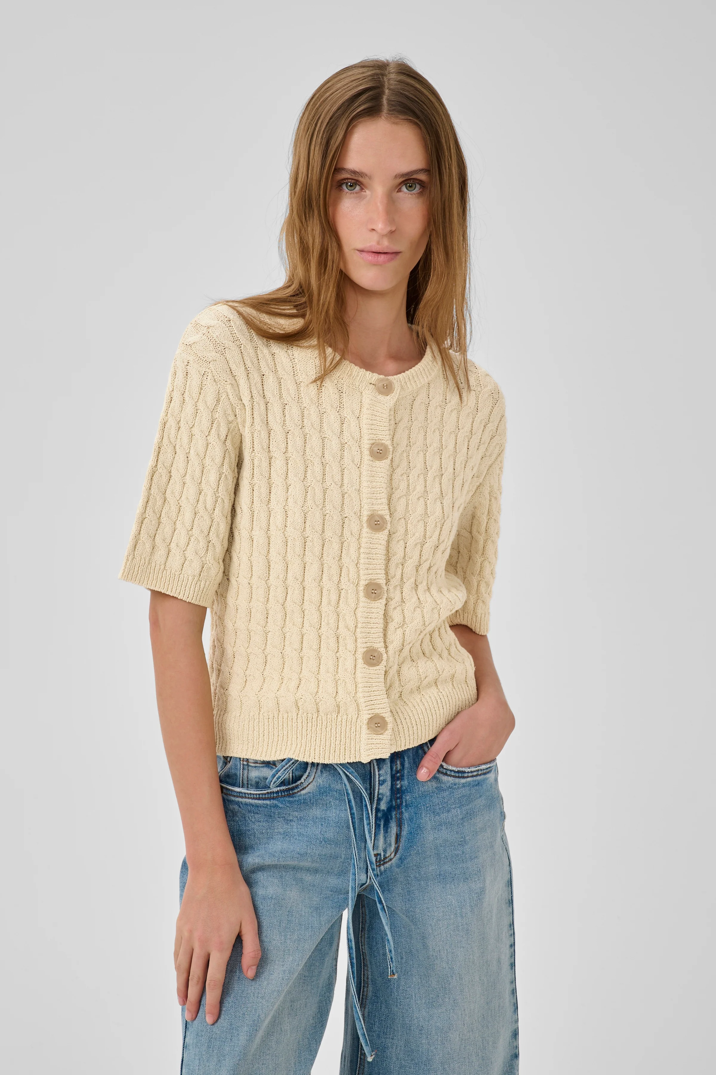 My Essential Wardrobe DivaMW Knit Cardigan Nature - Image 2