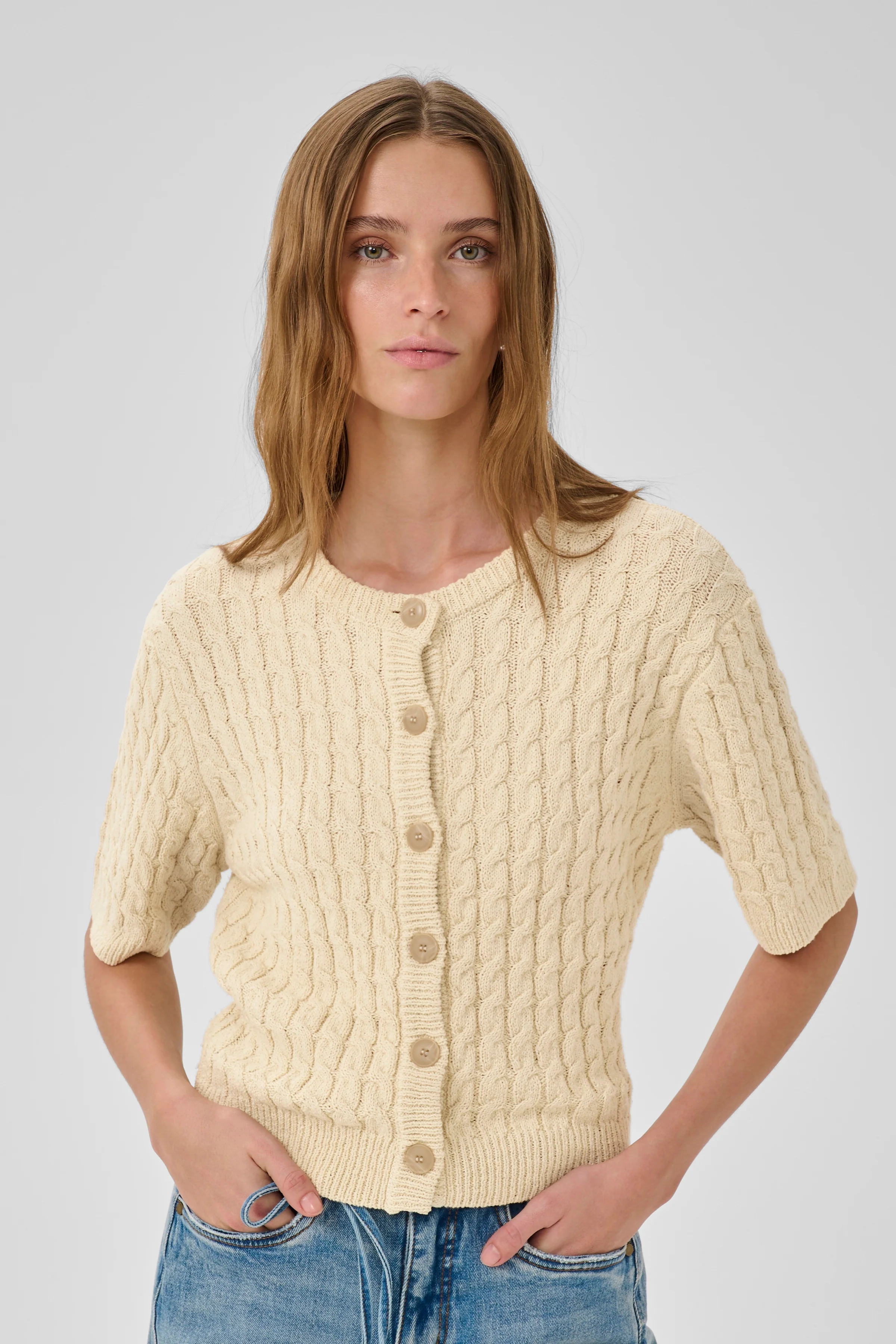 My Essential Wardrobe DivaMW Knit Cardigan Nature - Image 4