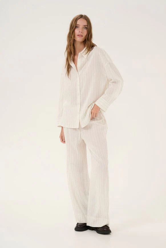 My Essential Wardrobe LimaMW Shirt Oatmeal Melange - Image 2