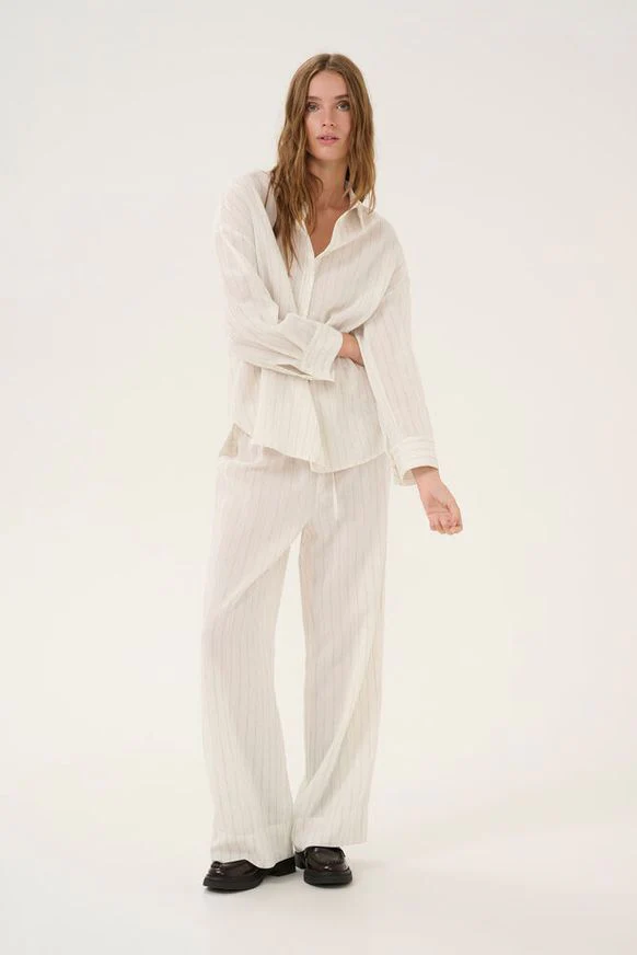 My Essential Wardrobe LimaMW Shirt Oatmeal Melange - Image 4