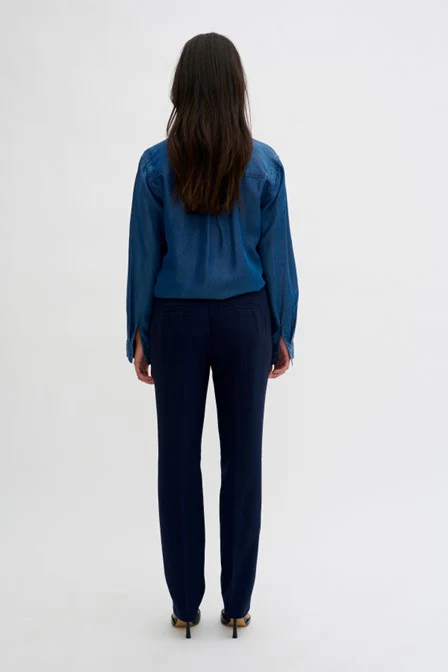 My Essential Wardrobe 26 The Tailored Straight Pant dark blue - Image 9
