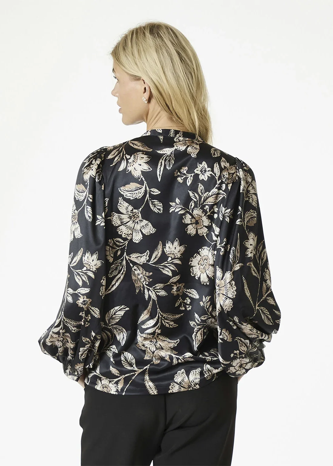 Neo Noir Nani Canvas Flower Blouse Dark Navy - Image 3