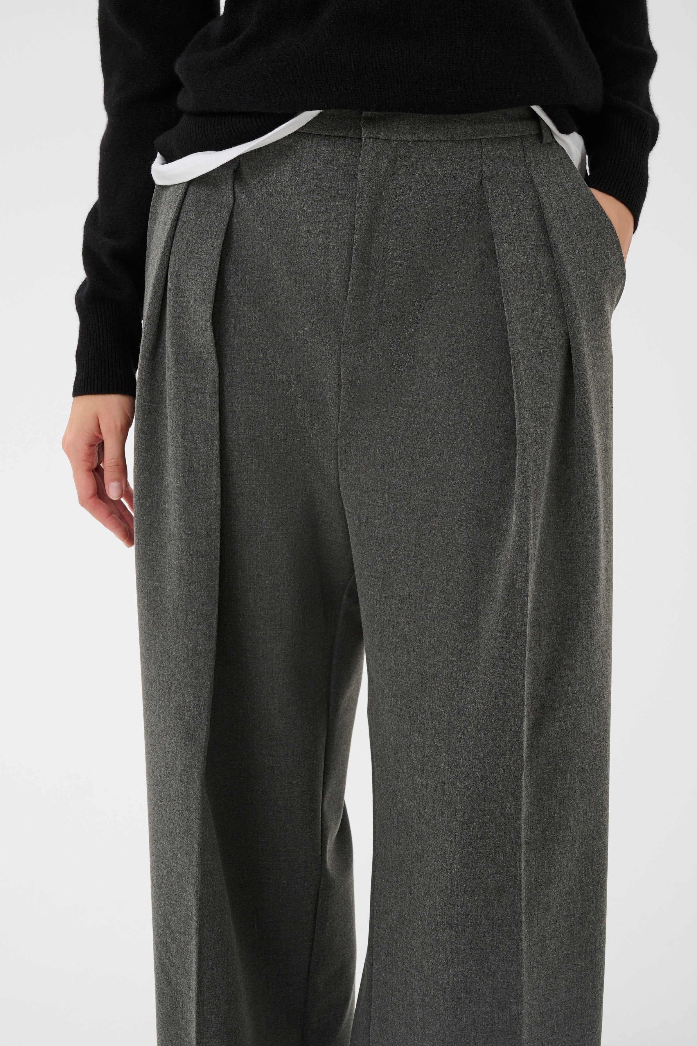 InWear NataliaIW Pants Antrecite Grey Melange - Image 3