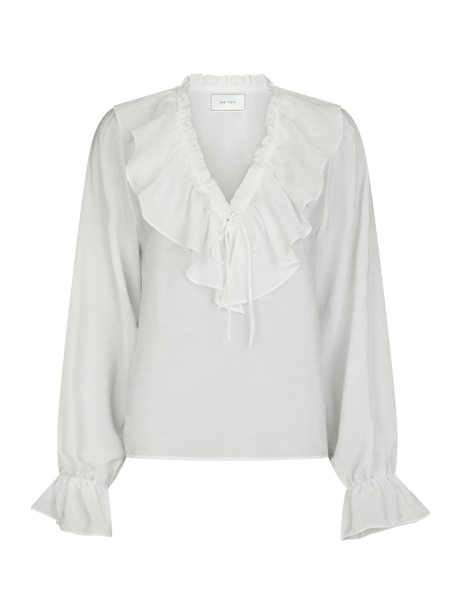 Neo Noir Aminea Ruffle Blouse White - Image 2