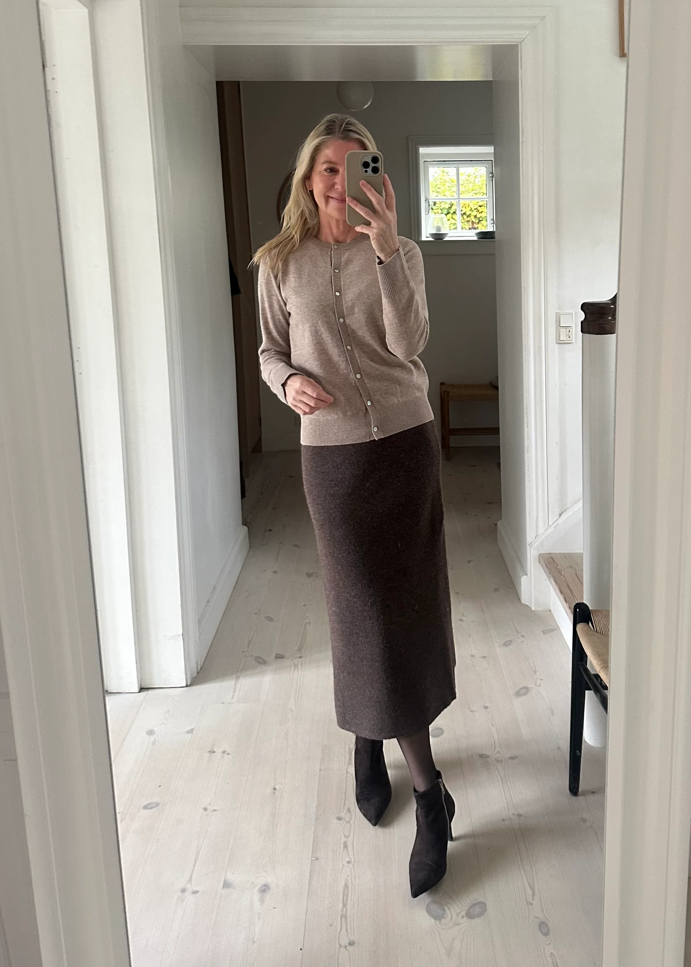Neo Noir Ashanti Knit Skirt brown melange - Image 3