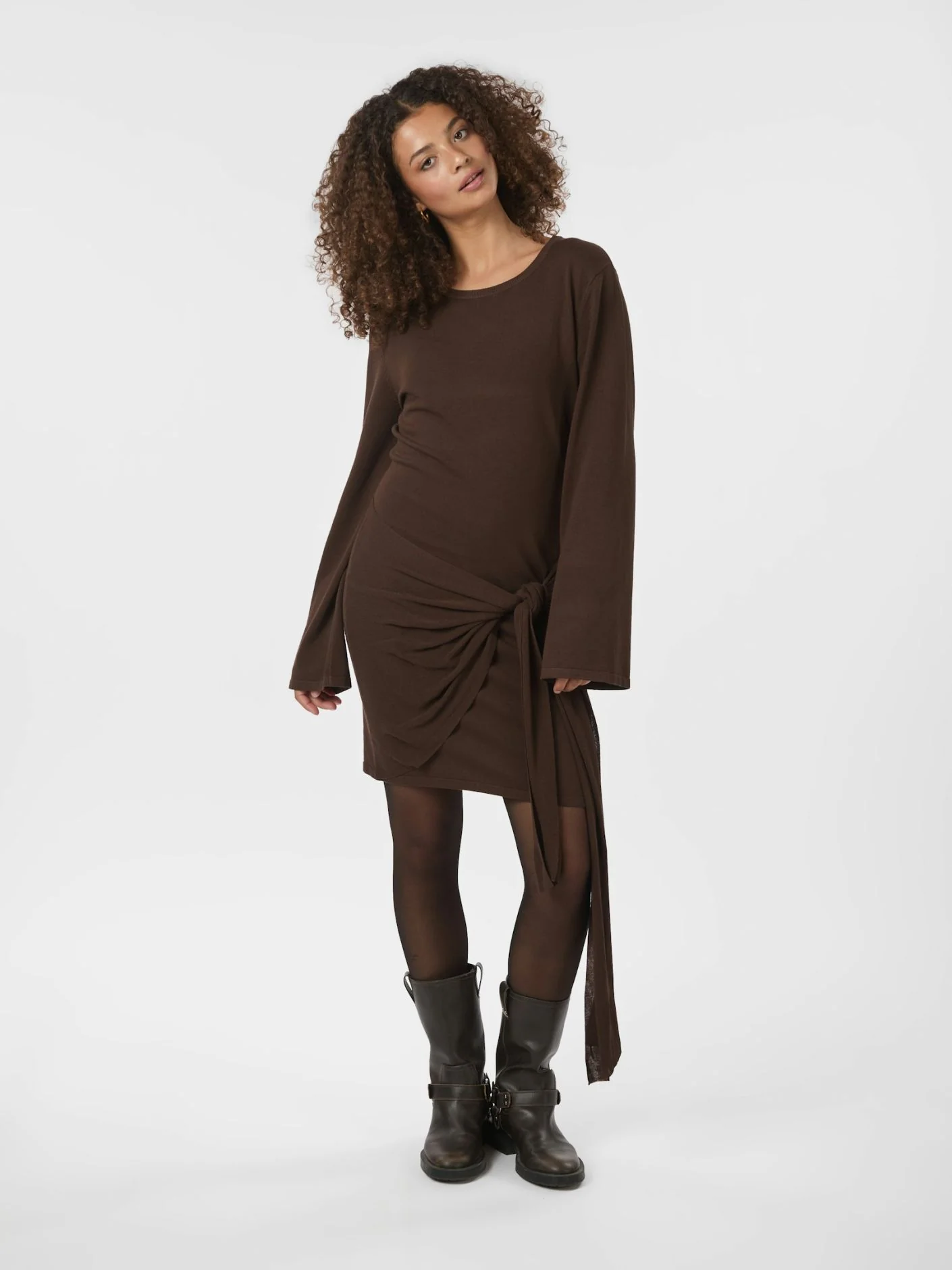 Neo Noir Cici knit dress brown - Image 3