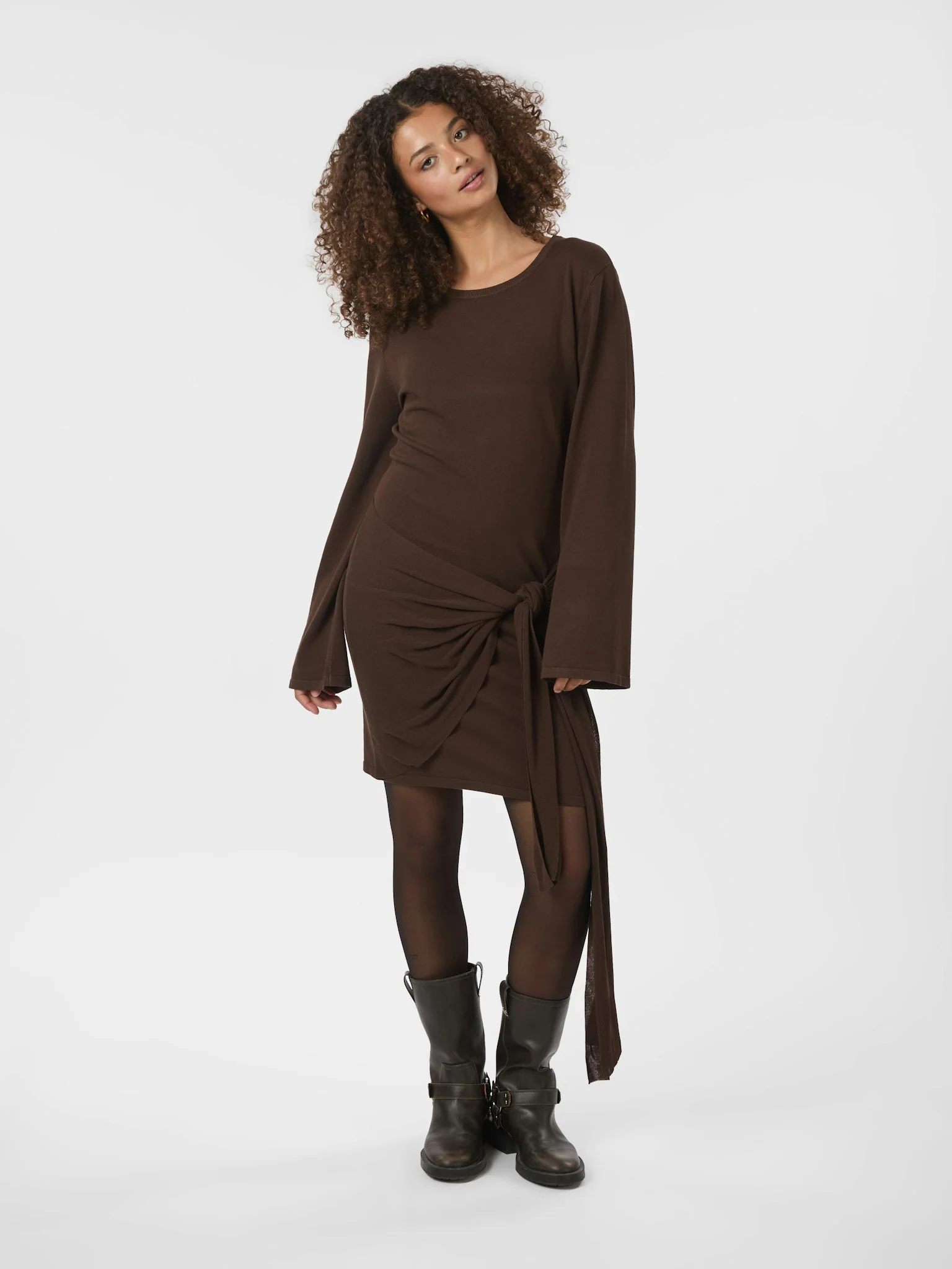 Neo Noir Cici knit dress brown - Image 8
