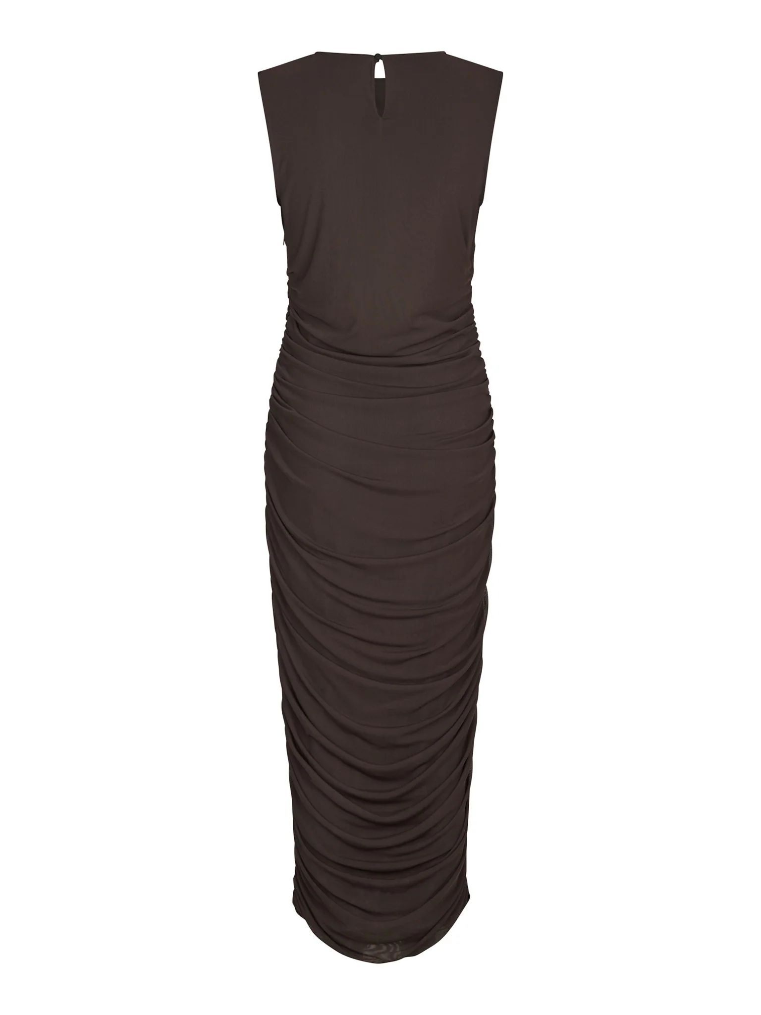 Neo Noir Corilina Solid Mesh Dress Brown - Image 3