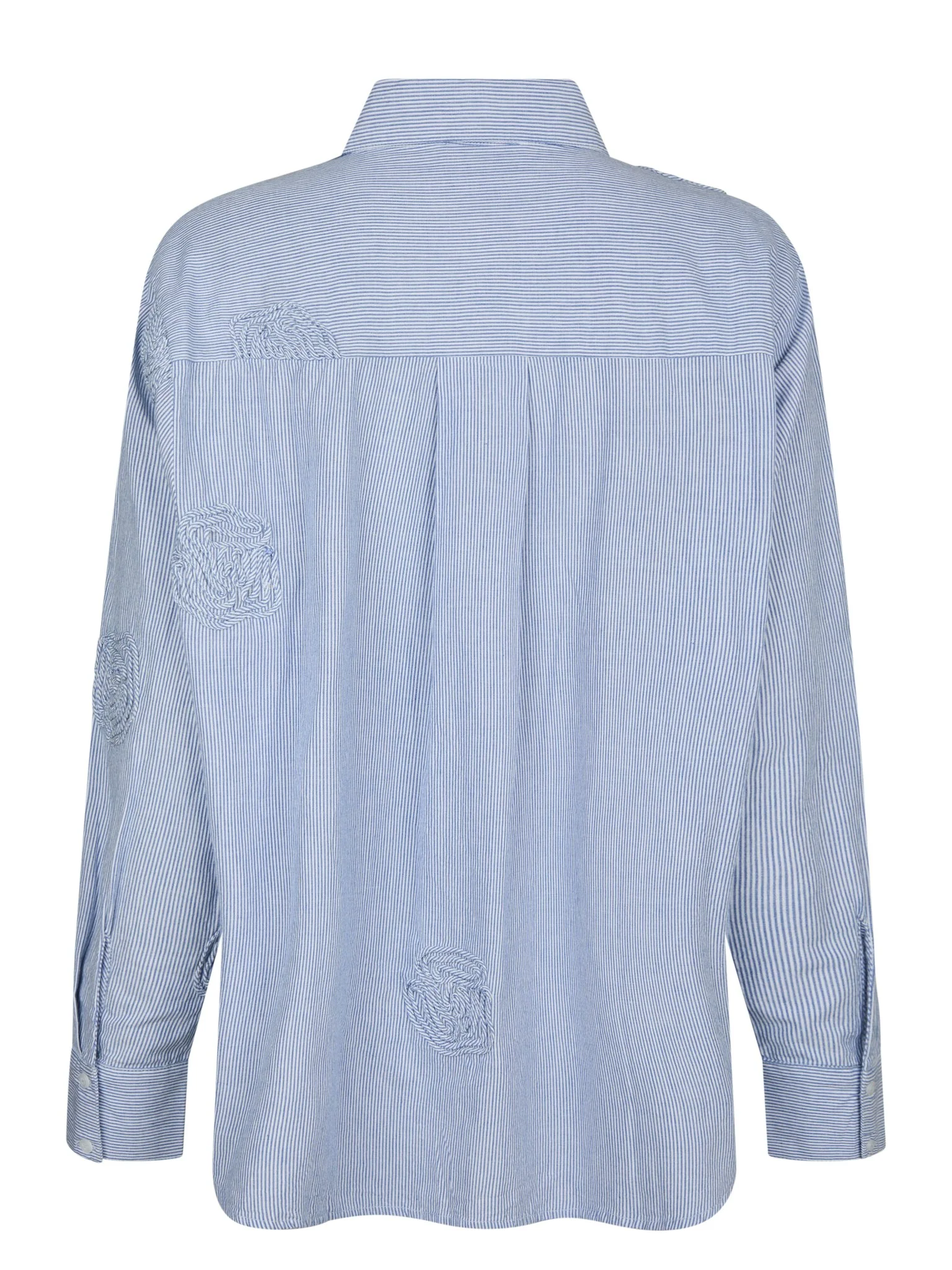 Neo Noir Dalma Dori Mini Stripe Shirt Blue - Image 10