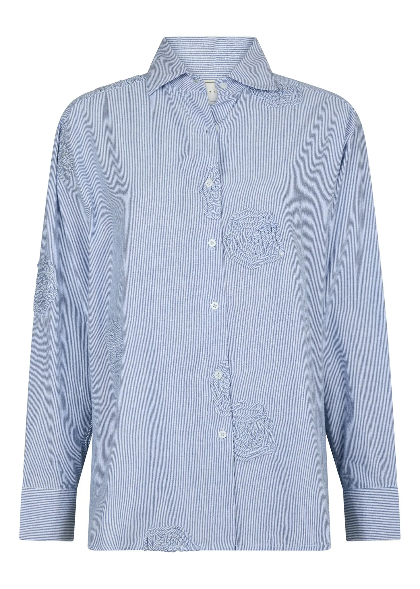 Neo Noir Dalma Dori Mini Stripe Shirt Blue - Image 5