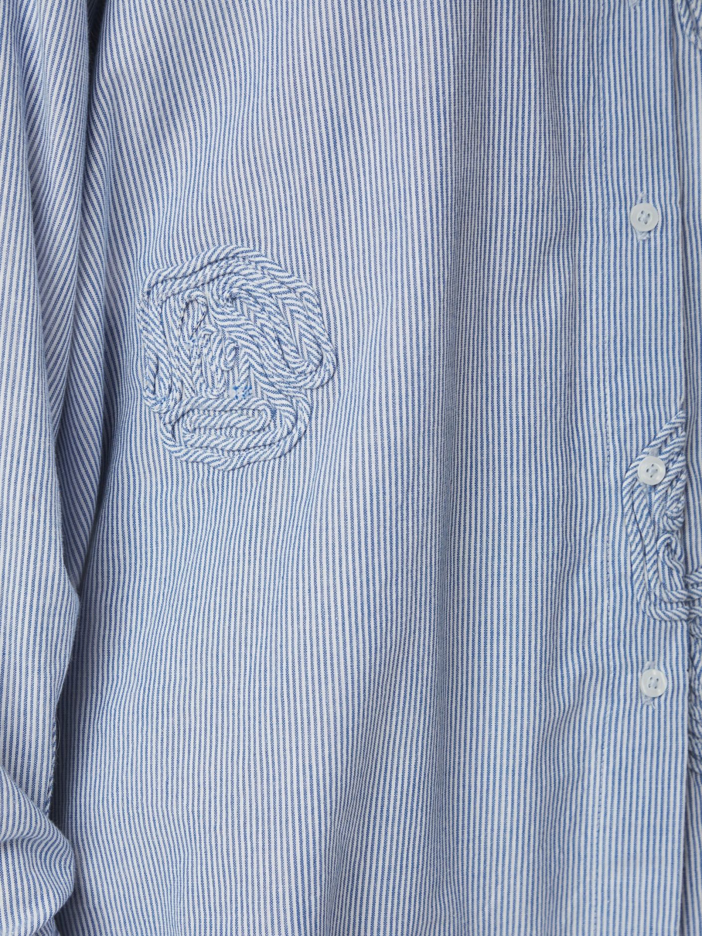 Neo Noir Dalma Dori Mini Stripe Shirt Blue - Image 9