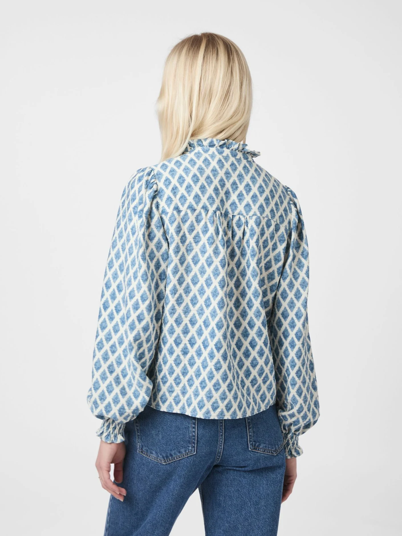 Neo Noir Delsie Print Blouse smoke blue - Image 5