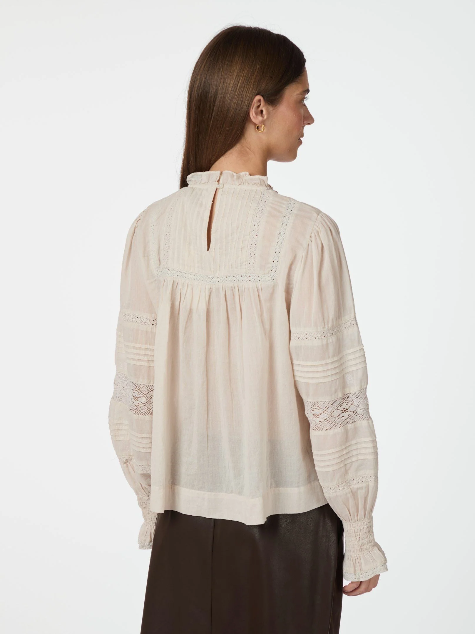 Neo Noir Ebba S Voile Blouse Ivory - Image 3