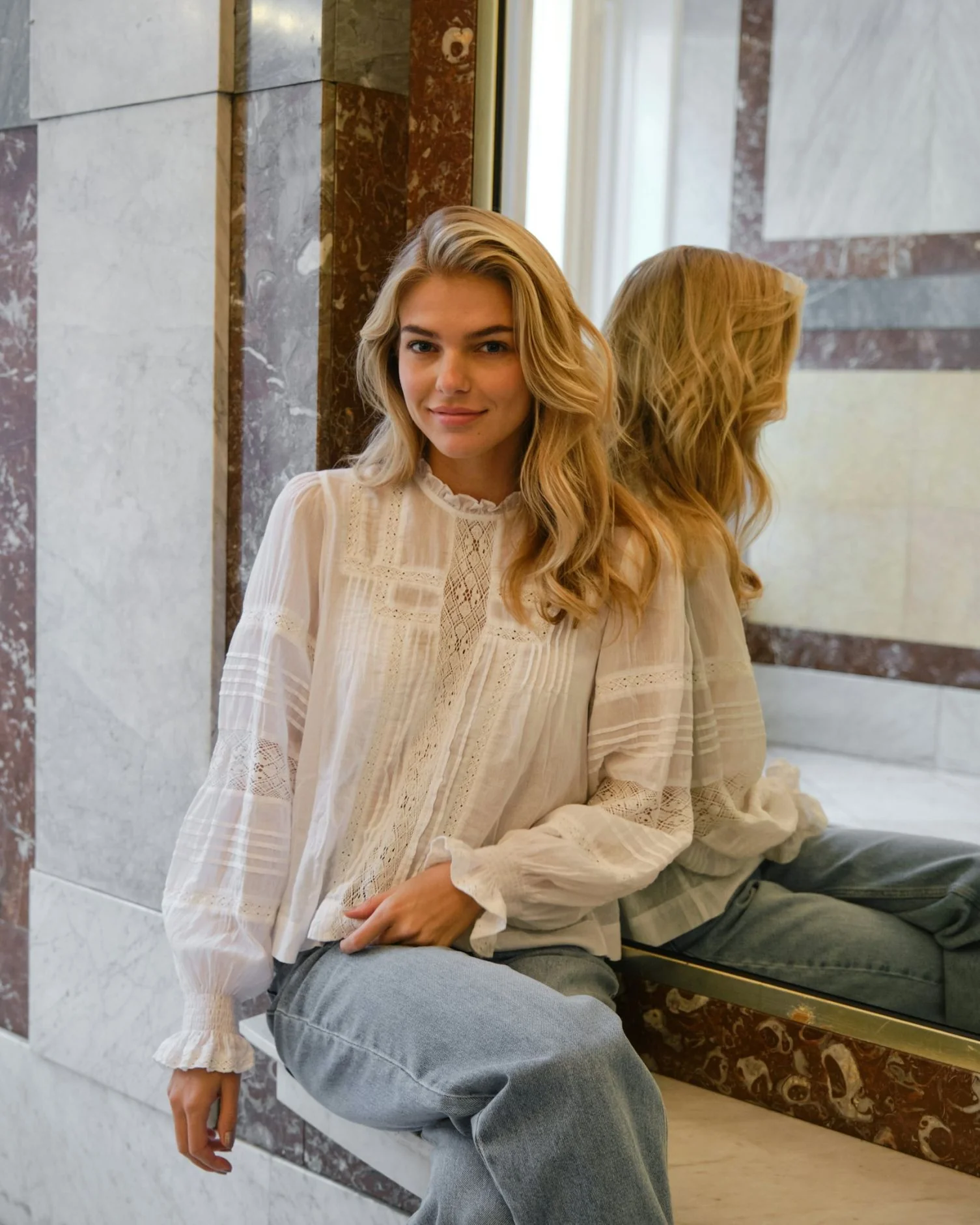 Neo Noir Ebba S Voile Blouse White - Image 7