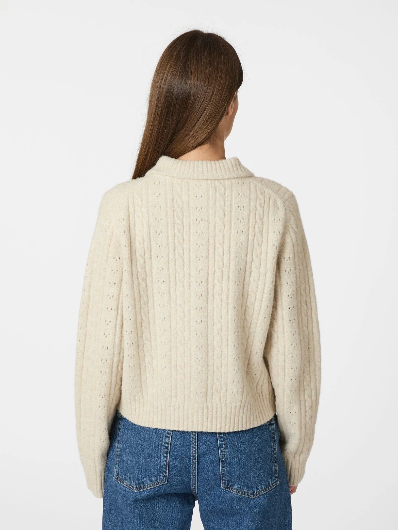 Neo Noir Emelie Cardigan Ivory - Image 11