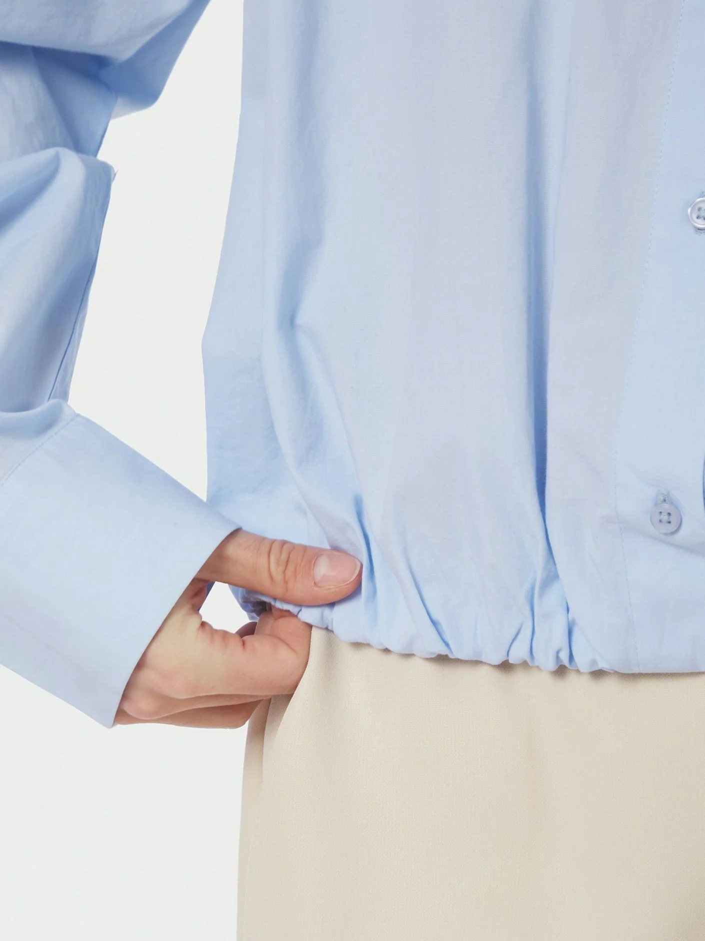 Neo Noir Emmana C Poplin Shirt Light Blue - Image 4