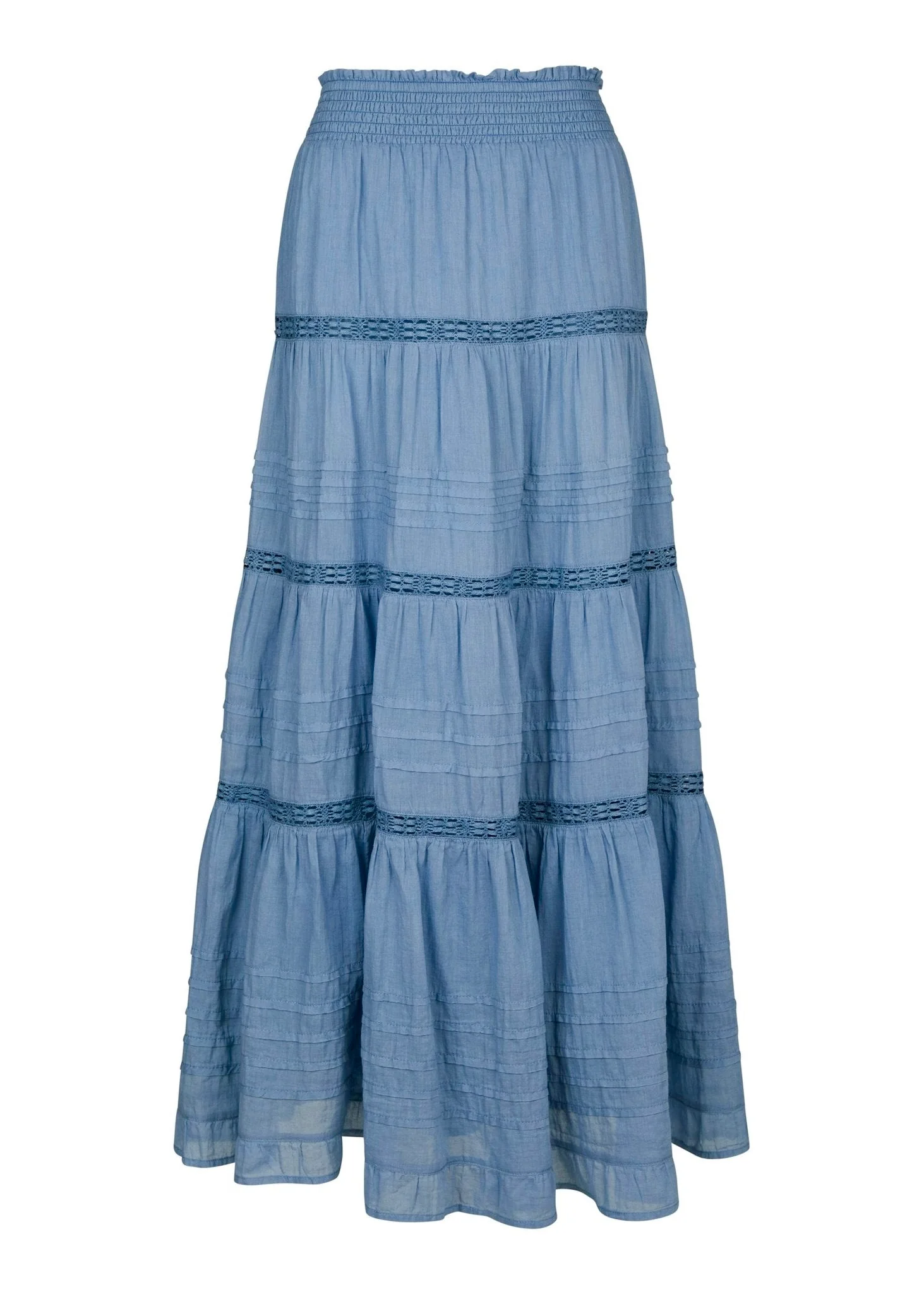 Neo Noir Felicia S Voile Skirt Smoke Blue - Image 3