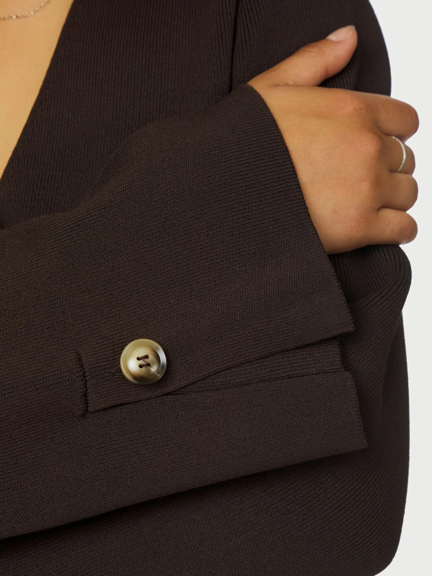 Neo Noir Fulvia Knit Blouse Dark Brown - Image 6